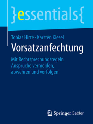 cover image of Vorsatzanfechtung